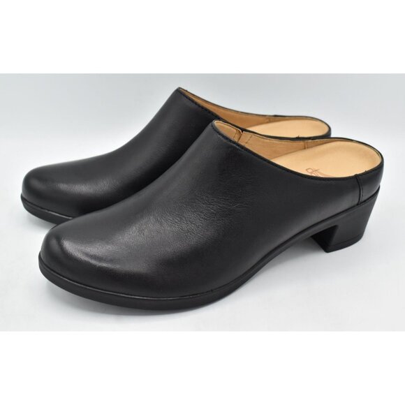 Dankso EU 38 US 7.5-8 Carrie Burnished Black Nubuck Slip On Clogs Shoes - Picture 2 of 16